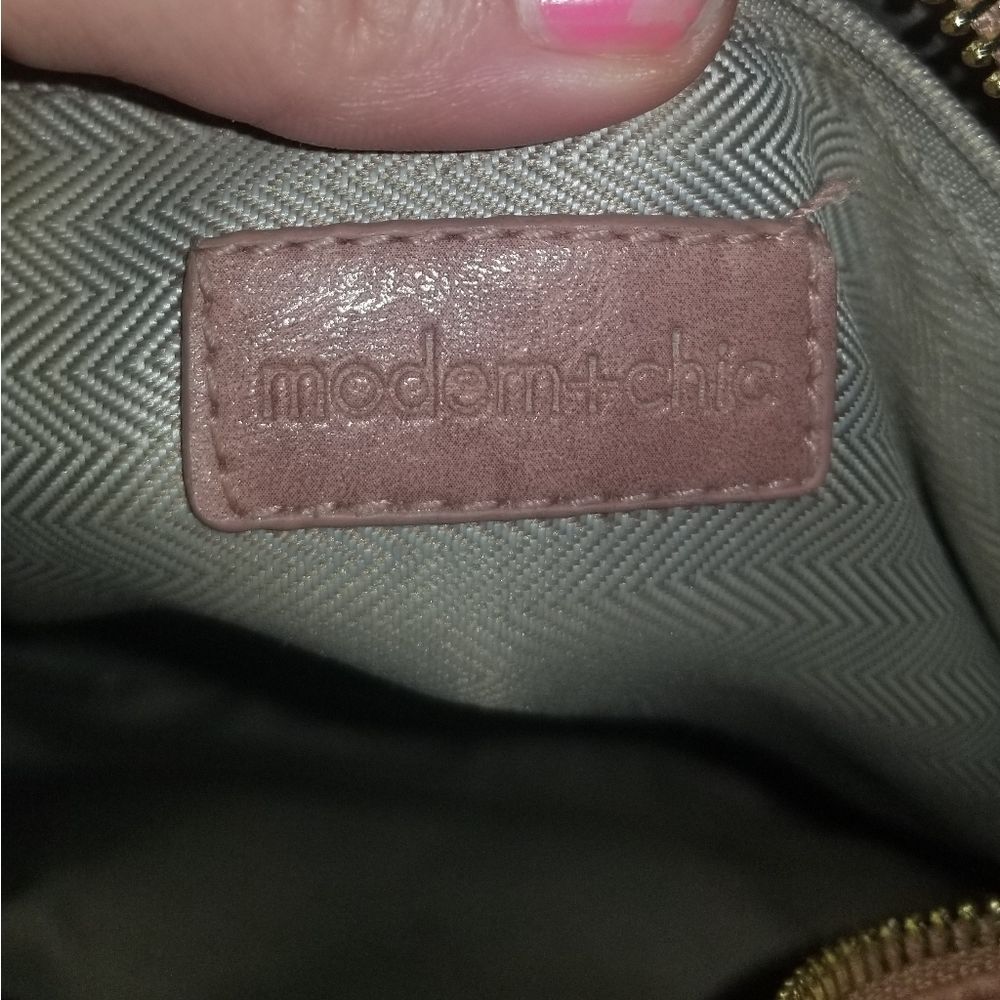 Leather Backpack Pale Pink Color - Picture 8 of 9